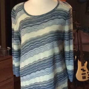 🍄 Christopher & Banks Open Weave Striped Sweater